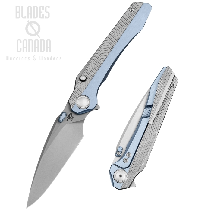 Bestech Wet Nellie Flipper Button Framelock Knife, MagnaCut SW, Titanium Blue/SW, BT2505A (image for) Bestech Wet Nellie Flipper Button Framelock Knife, MagnaCut SW, Titanium Blue/SW, BT2505A