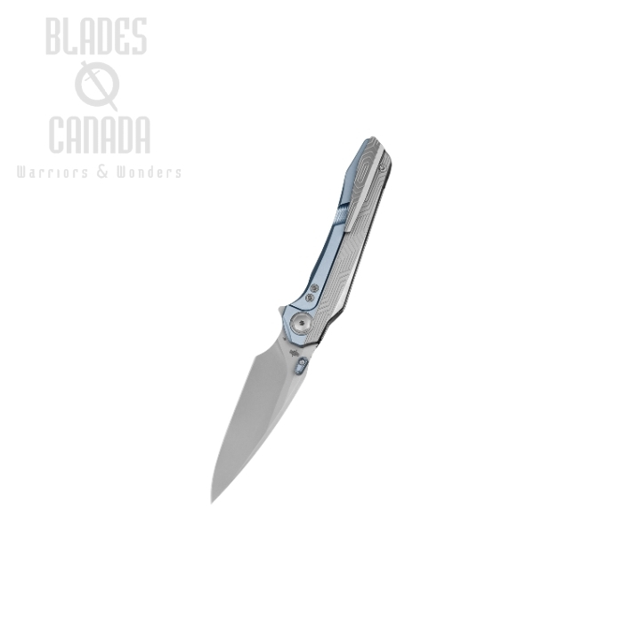 (image for) Bestech Wet Nellie Flipper Button Framelock Knife, MagnaCut SW, Titanium Blue/SW, BT2505A