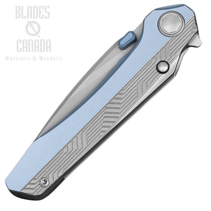 (image for) Bestech Wet Nellie Flipper Button Framelock Knife, MagnaCut SW, Titanium Blue/SW, BT2505A