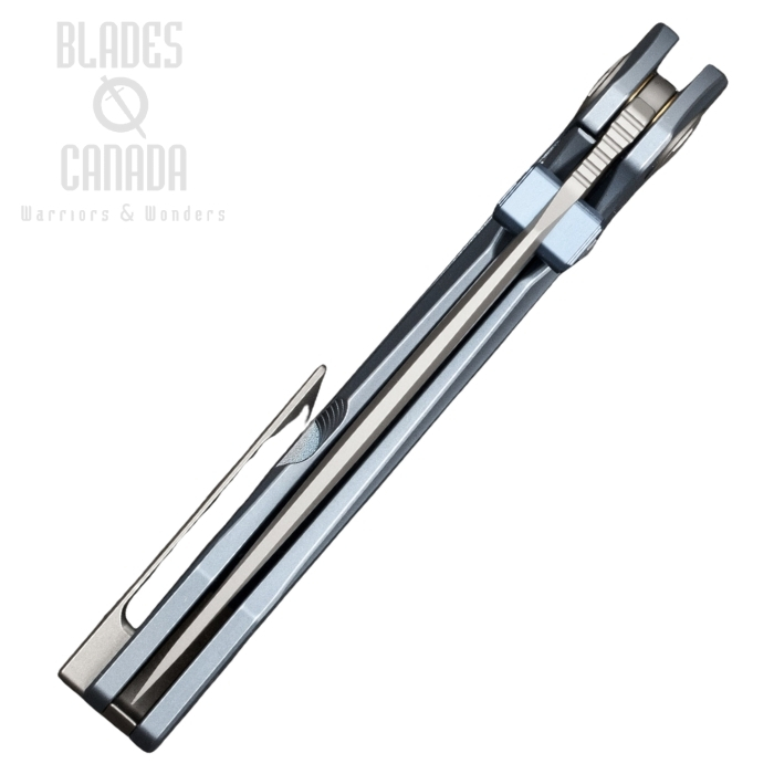 (image for) Bestech Wet Nellie Flipper Button Framelock Knife, MagnaCut SW, Titanium Blue/SW, BT2505A