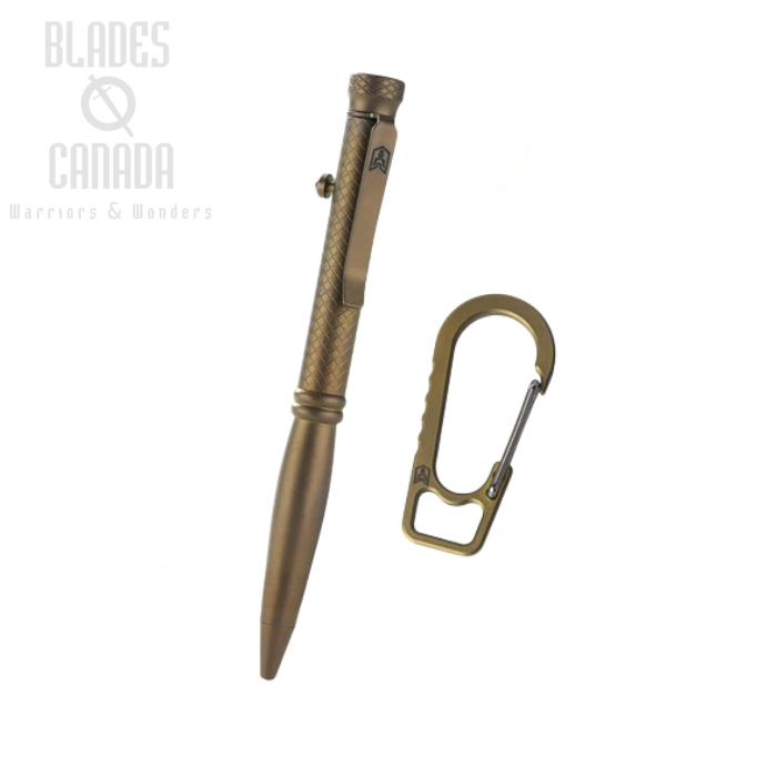 Bestechman Scribe Pen, Titanium Bronze with Carabiner, BM16D