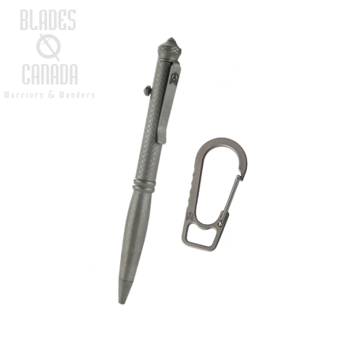 Bestechman Scribe Pen, Titanium with Glassbreaker & Carabiner, BM17A
