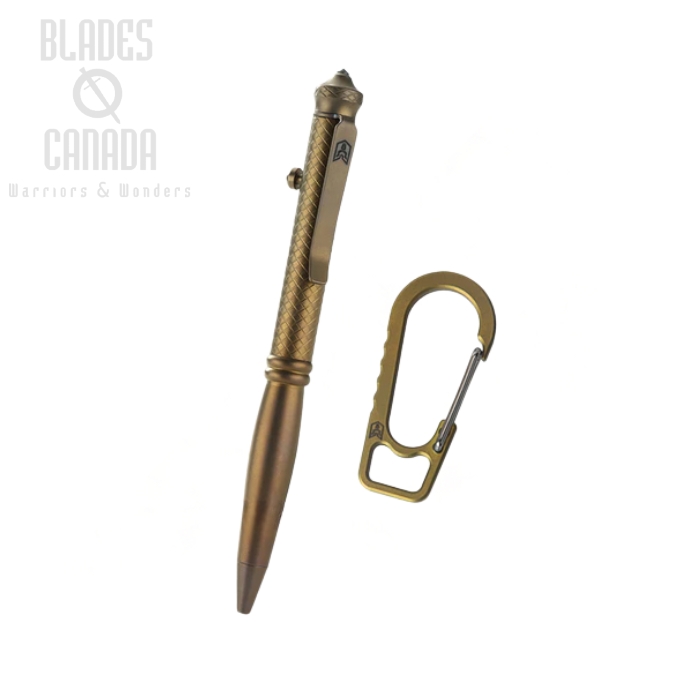 Bestechman Scribe Pen, Titanium with Glass Breaker & Carabiner, BM17C