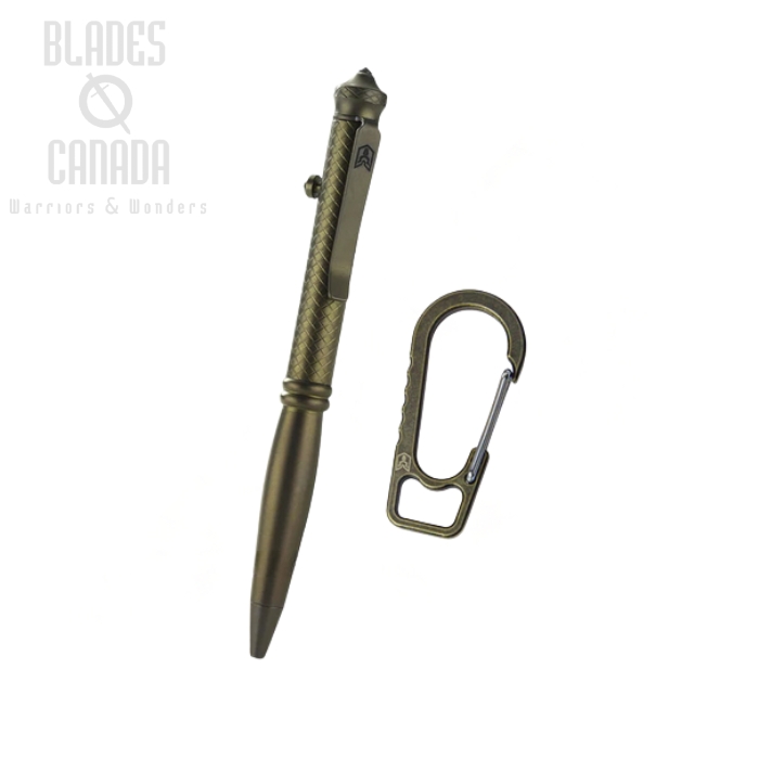 Bestechman Scribe Pen, Titanium with Glass Breaker & Carabiner, BM17D