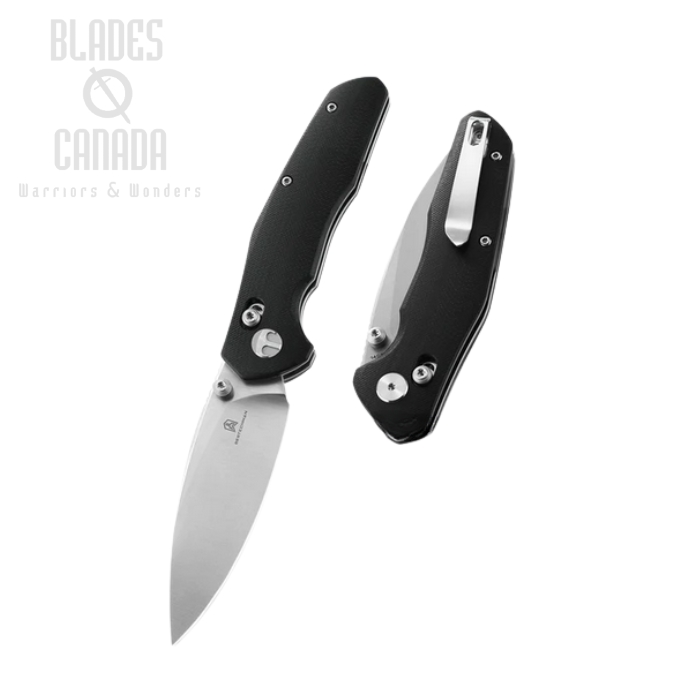Bestechman Ronan Folding Knife, 14C28N Satin, G10 Black, BMK02A