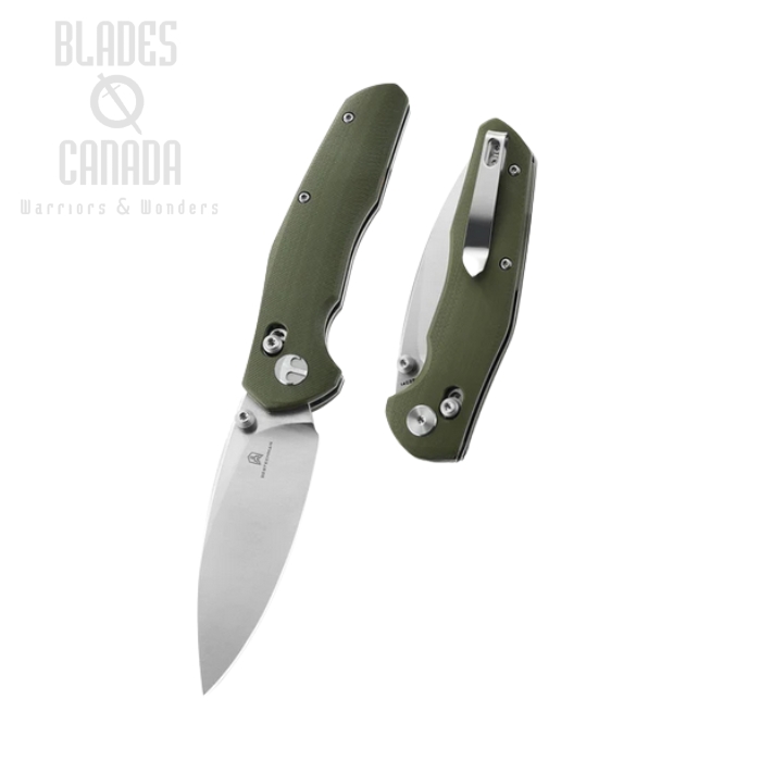 Bestechman Ronan Folding Knife, 14C28N Satin, G10 OD Green, BMK02B