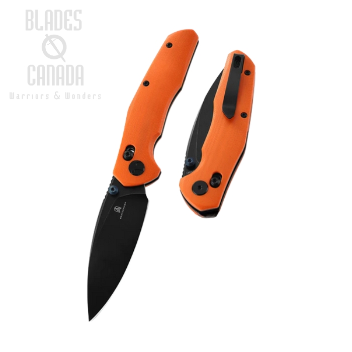 Bestechman Ronan Folding Knife, 14C28N Black Ti SW, G10 Orange, BMK02H