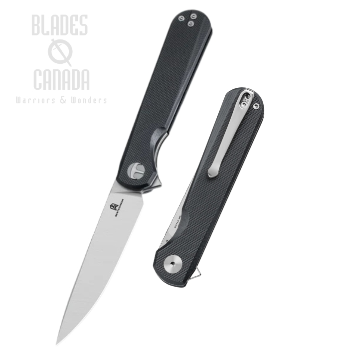 Bestechman Flick Flipper Folding Knife, D2 Two-Tone, G10 Black, BMK13A