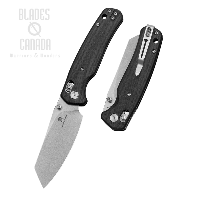 (image for) Bestechman Cicada's Wing B-Lock Folding Knife, 10Cr15MoV Stonewash, G10 Black, BMK06I