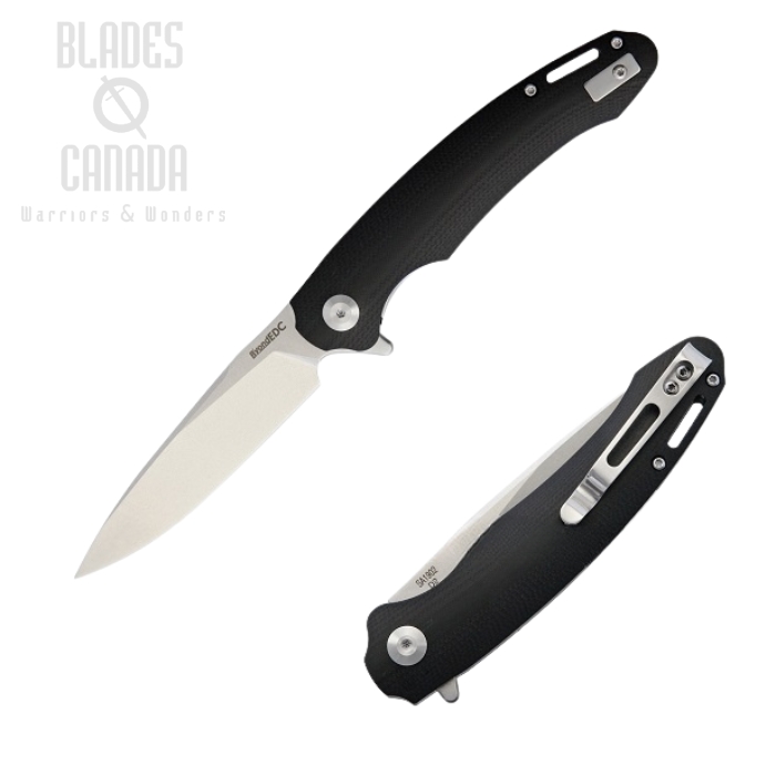 B'yond EDC Harak Flipper Folding Knife, D2 SW, G10 Black, 1902DGBK (image for) B'yond EDC Harak Flipper Folding Knife, D2 SW, G10 Black, 1902DGBK
