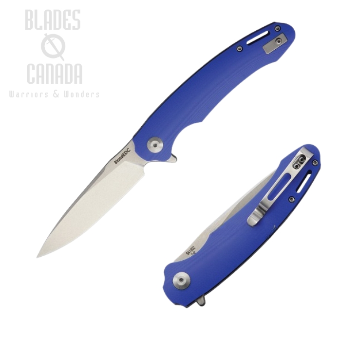B'yond EDC Harak Flipper Folding Knife, D2 SW, G10 Blue, 1902DGBL (image for) B'yond EDC Harak Flipper Folding Knife, D2 SW, G10 Blue, 1902DGBL