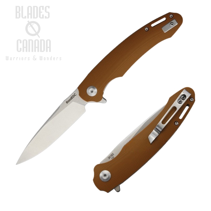 B'yond EDC Harak Flipper Folding Knife, D2 SW, G10 Brown, 1902DGBN (image for) B'yond EDC Harak Flipper Folding Knife, D2 SW, G10 Brown, 1902DGBN