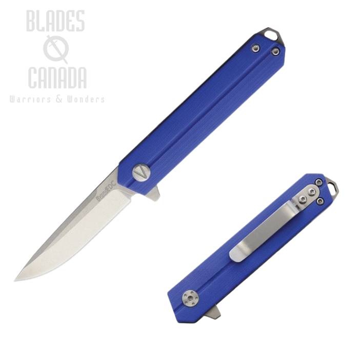 B'yond EDC Linear Flipper Folding Knife, D2 SW, G10 Blue, 1905DGSBL (image for) B'yond EDC Linear Flipper Folding Knife, D2 SW, G10 Blue, 1905DGSBL
