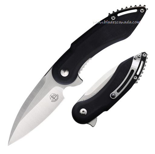 Begg Knives Mini Glimpse Flipper Folding Knife, D2 Satin, G10 Black, BG002
