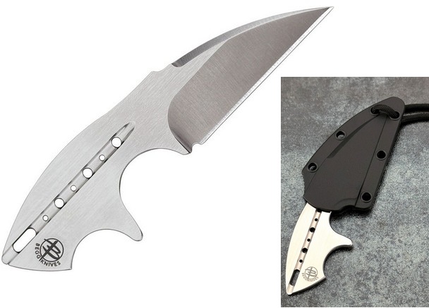Begg Knives Tree Frog Fixed Blade Knife, AUS 10A Satin, Stainless Handle, BG021