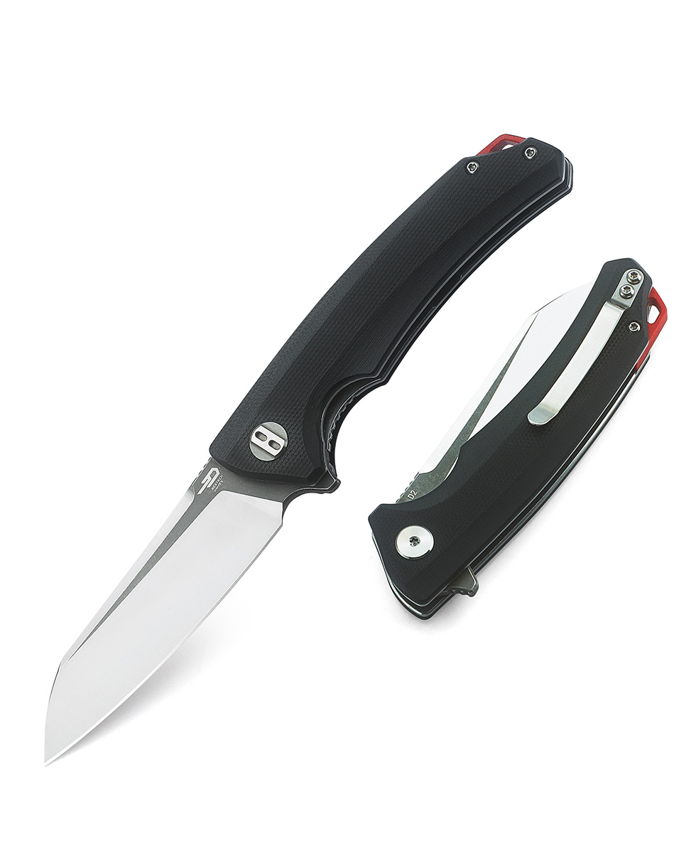 Bestech Texel Flipper Folding Knife, D2 Two-Tone, G10 Black, BG21A-2 - Click Image to Close