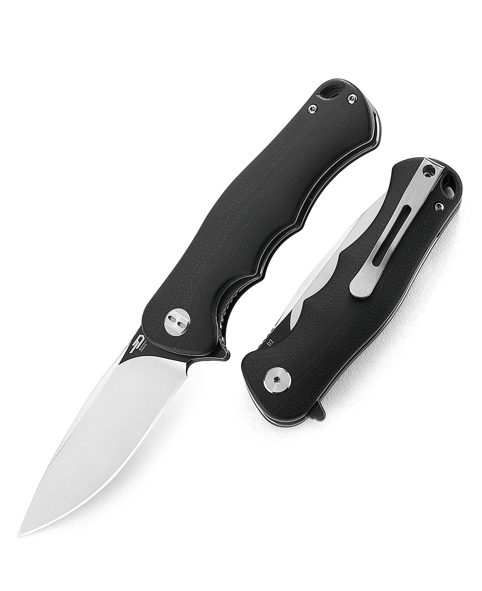 Bestech Bobcat Flipper Folding Knife, D2 Two-Tone, G10 Black, BG22A-2 - Click Image to Close