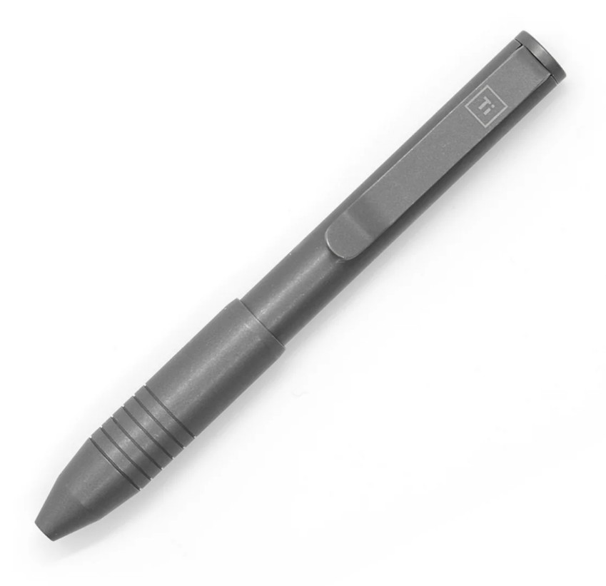 Big Idea Design Pocket Pro EDC Pen, Titanium Stonewashed, 007025