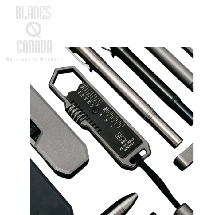 (image for) Big Idea Design Adjustable EDC Wrench, Titanium Black/Grey, 007155