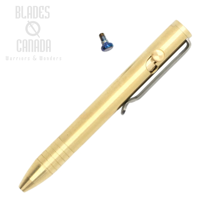 Big Idea Design Mini Bolt Action Pen, Brass, 007605 (image for) Big Idea Design Mini Bolt Action Pen, Brass, 007605