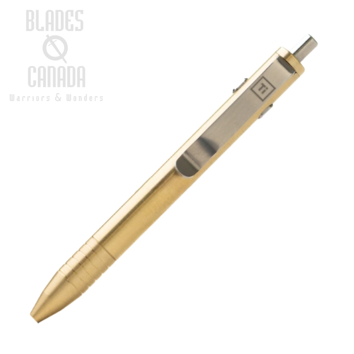 Big Idea Design Mini Dual Side Click Pen, Brass, 007780 (image for) Big Idea Design Mini Dual Side Click Pen, Brass, 007780