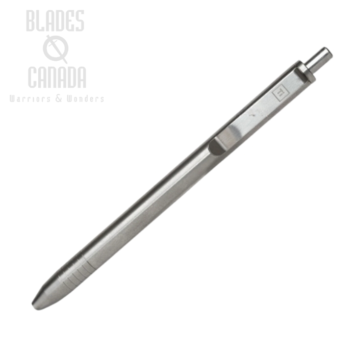 Big Idea Design Slim Click Pen, Titanium Machined Raw, 007919 (image for) Big Idea Design Slim Click Pen, Titanium Machined Raw, 007919