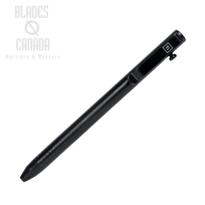 Big Idea Design Slim Bolt Action Pen, Titanium Black, 735154 (image for) Big Idea Design Slim Bolt Action Pen, Titanium Black, 735154