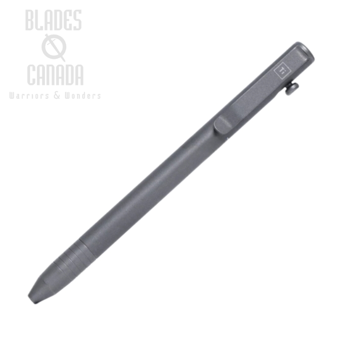 (image for) Big Idea Design Slim Bolt Action Pen, Titanium Stonewashed, 735161