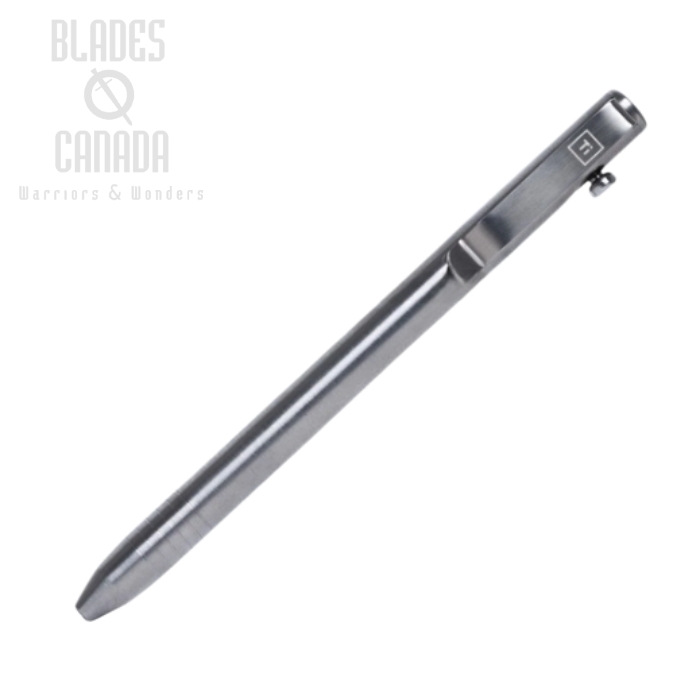 Big Idea Design Slim Bolt Action Pen, Titanium Raw, 735178 (image for) Big Idea Design Slim Bolt Action Pen, Titanium Raw, 735178