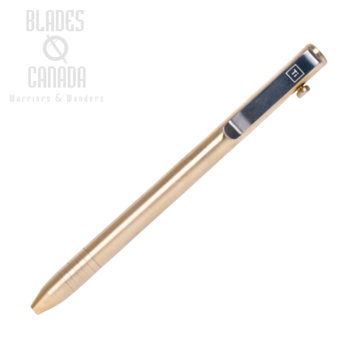 Big Idea Design Slim Bolt Action Pen, Brass, 735185 (image for) Big Idea Design Slim Bolt Action Pen, Brass, 735185