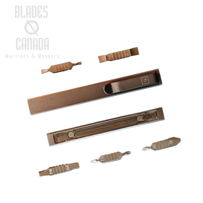 (image for) Big Idea Design Bit Bar Inline Max, Titanium, 6 Flat Bits, 735222