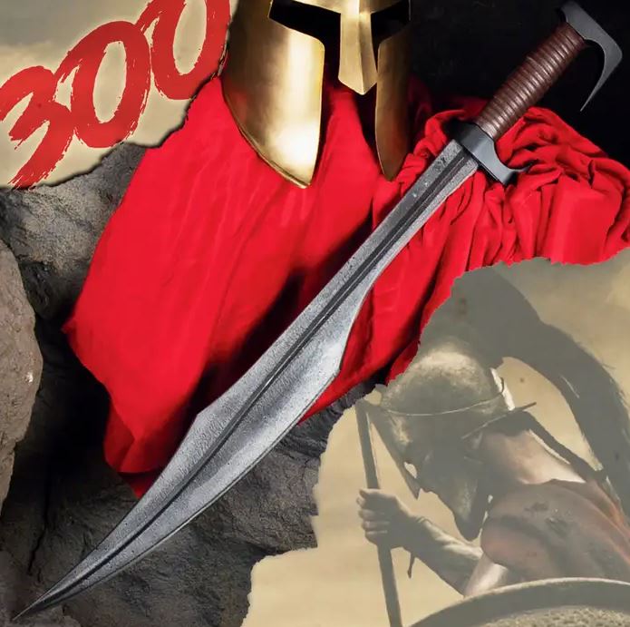 300 Spartan Warrior Replica Sword, Tempered Carbon Steel, BK1388