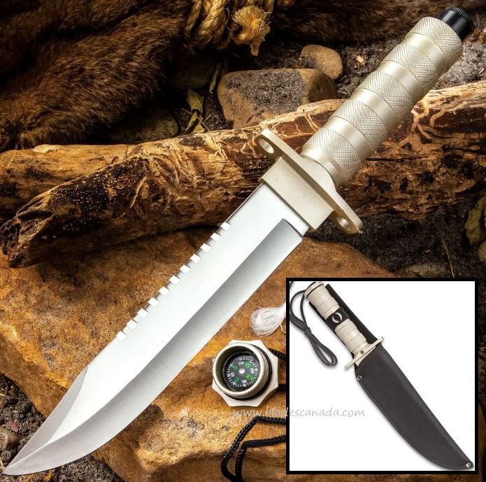 All-Terrain Fixed Blade Survival Knife, Nylon Sheath, BK4518 - Click Image to Close