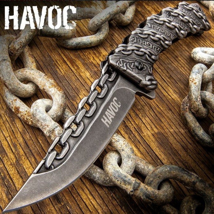 Havoc Chain Flipper Folding Knife, Assisted Opening, BK4924
