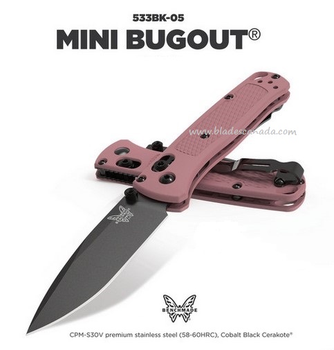 Benchmade Mini Bugout Folding Knife, CPM-S30V Steel, 533BK-05