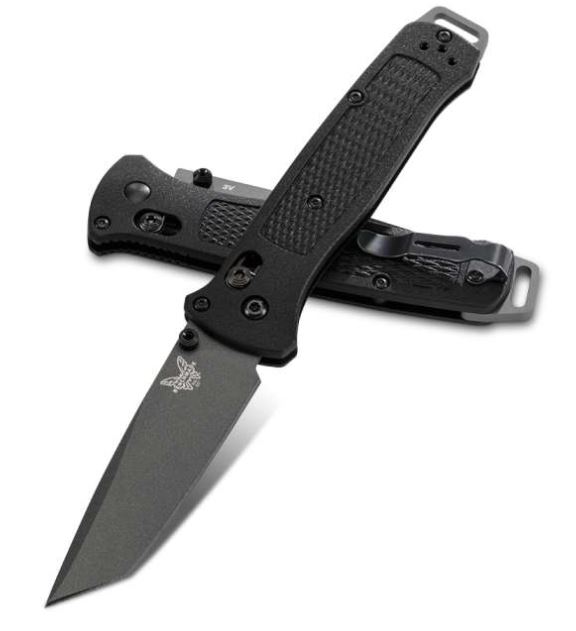 Benchmade Bailout Tanto Folding Knife, CPM 3V, Black Handle, 537GY - Click Image to Close