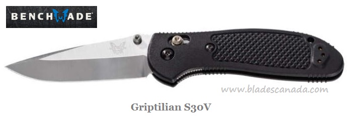 Benchmade Griptilian Folding Knife, CPM S30V, Black Handle, 551-S30V - Click Image to Close