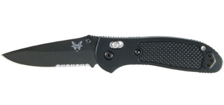 Benchmade Griptilian Folding Knife, CPM S30V ComboEdge, Black Handle, BM551SBK-S30V