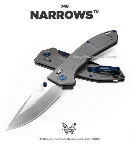 Benchmade Narrows Folding Knife, M390 Steel, Titanium Handle, 748
