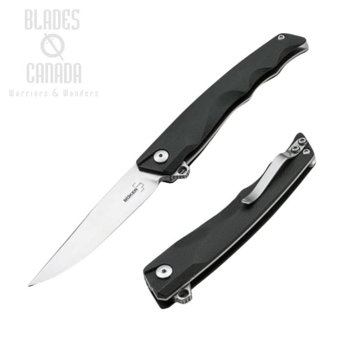 Boker Plus Shade Flipper Folding Knife, D2, G10 Black, 01BO240