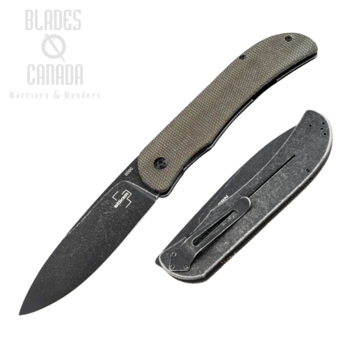 Boker Plus Exskelibur I Framelock Folding Knife, D2 Steel, Micarta, 01BO359