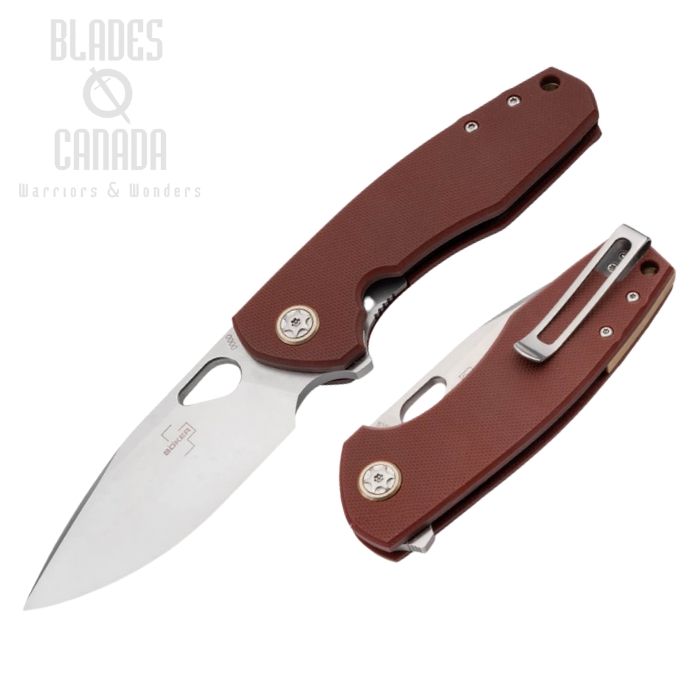 Boker Plus Little Friend Flipper Folding Knife, CPM S35VN, G10 Red, 01BO385