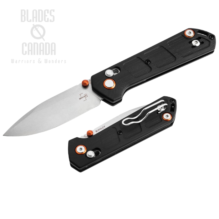 (image for) Boker Plus Kihon Compact Crossbar Lock Folding Knife, D2 Stonewash, GFN Black, 01BP0037