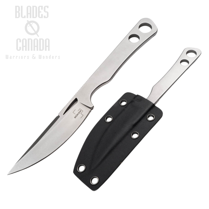 Boker Plus Gekai Fixed Blade Knife, D2, Steel, Kydex Sheath, 02BO071