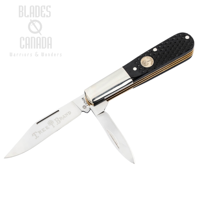 (image for) Boker Treebrand 2BLD Slipjoint Folding Knife, D2 Satin, Checkered Bone Black, 110893