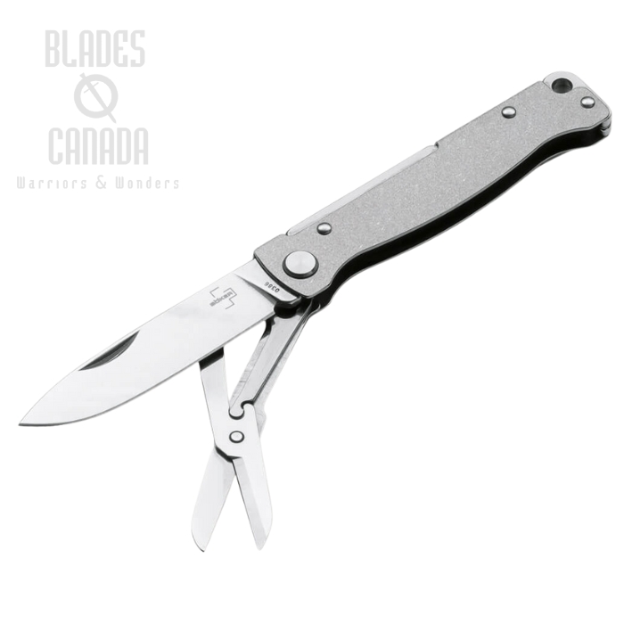 Boker Plus Atlas Multi Gen 2 Slipjoint Folding Knife, 12C27 Satin, Stainless Handle, 01BO857