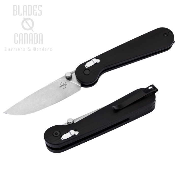 Boker Plus Hebdo Crossbar Lock Folding Knife, Nitro-V Satin, G10 Black, 01BO899