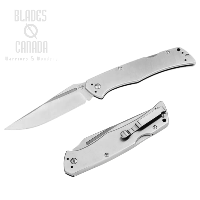 Boker Plus MEK Backlock Folding Knife, Nitro-V Satin, Stainless Handle, 01BP0021 Boker Plus MEK Backlock Folding Knife, Nitro-V Satin, Stainless Handle, 01BP0021