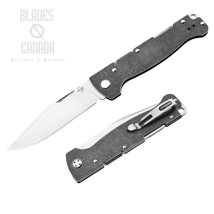 (image for) Boker Plus Atlas Big Backlock Folding Knife, Stainless Steel, Black SW Handle, 01BP0062