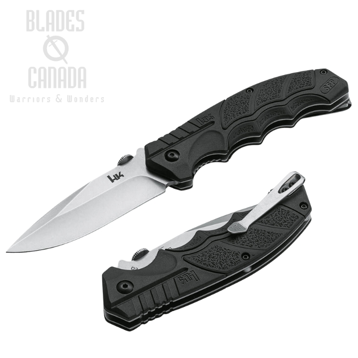 Boker Heckler & Koch SFP Tactical Folding Knife, D2, Black Handle, 01HK500